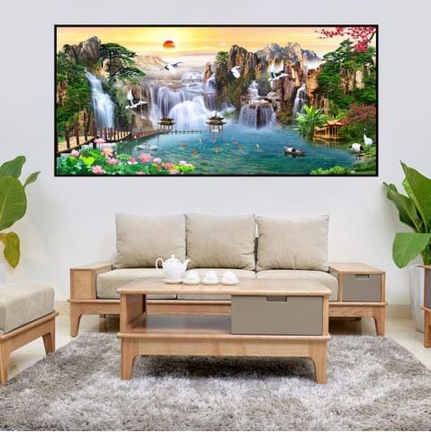 Các loại tranh phong thủy treo phòng khách được ưa chuộng nhất hiện nay