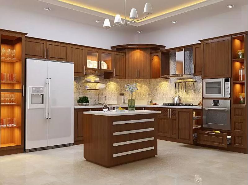 Kết hợp màu sắc, vật liệu và bố trí nội thất bếp hợp phong thủy